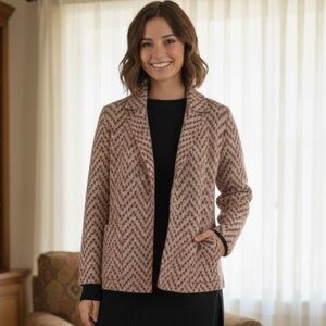 Patterned Knit Blazer/Jacket